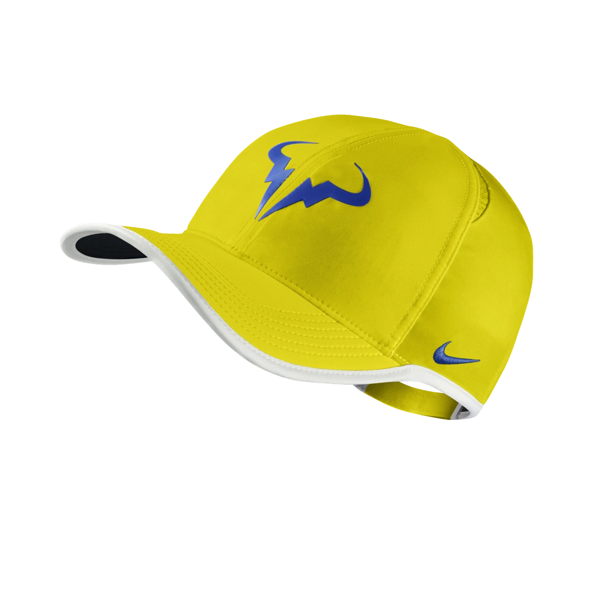 Nike Rafa Featherlight hat in Opti Yellow w/Black/White & Game Royal [715146-741] from the Spring 2016 tennis collection
